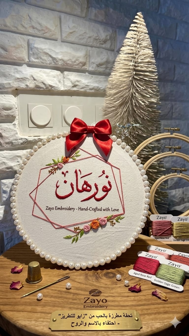 اسم مع أوراق ذهبية